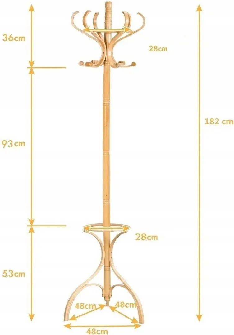 Вешалка Costway HW61709OA (Beige) - 6