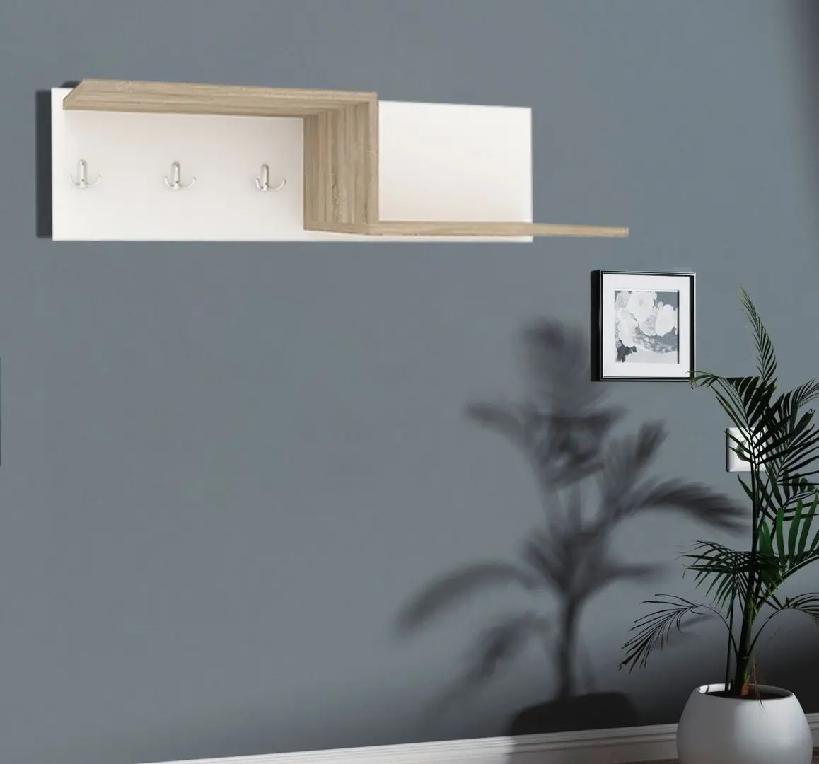 Вешалка Haaus Grid (White/Sonoma Oak)