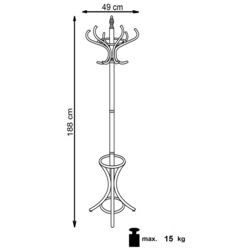 Вешалка Halmar W30 49x188 (White) Thumb