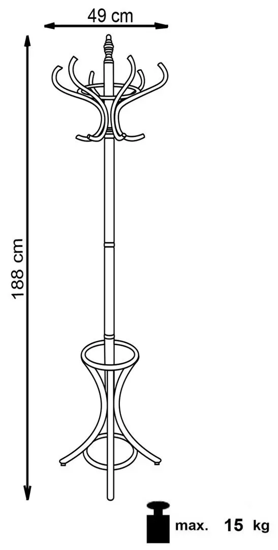 Вешалка Halmar W30 49x188 (White)