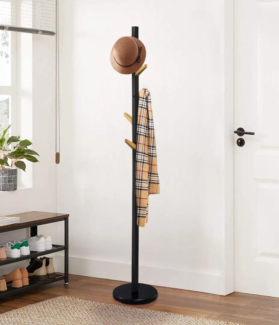 Вешалка Halmar W66 (Black/Natural Oak)