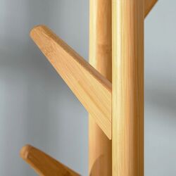 Cuier Homcom 837-161 30x30x174 cm (White/Natural Wood) Thumb