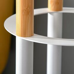 Cuier Homcom 837-161 30x30x174 cm (White/Natural Wood) Thumb