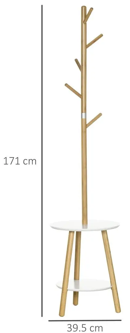 Cuier Homcom 837-306V00ND 39x171 cm (White/Oak)