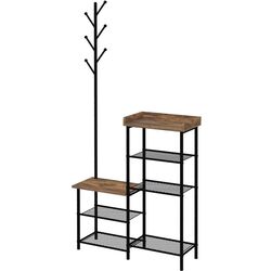 Cuier Homcom 837-385V00RB 90x28x182 cm (Rustic Brown/Black) Thumb