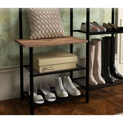 Cuier Homcom 837-385V00RB 90x28x182 cm (Rustic Brown/Black) Thumb