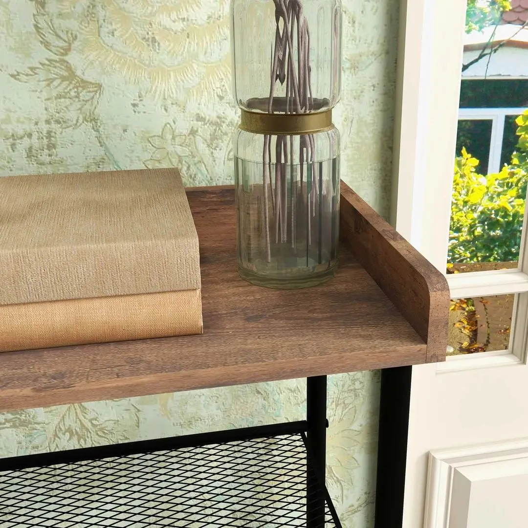 Cuier Homcom 837-385V00RB 90x28x182 cm (Rustic Brown/Black)