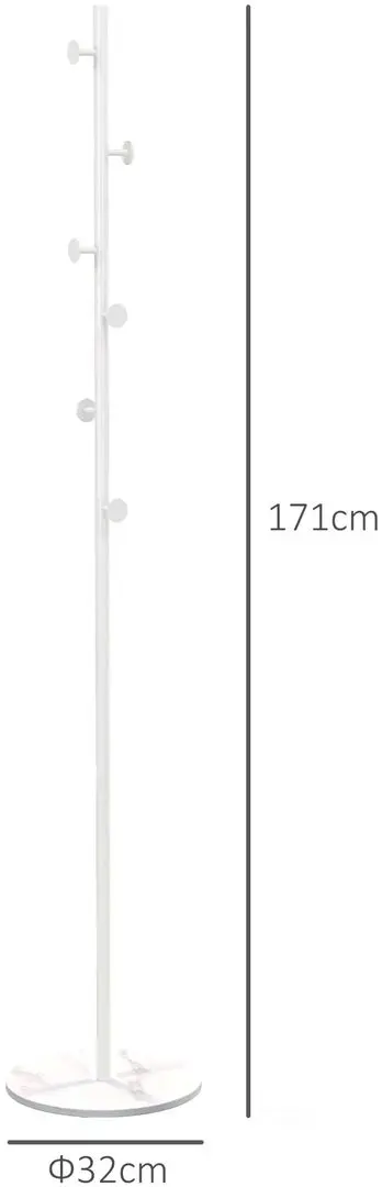 Cuier Homcom 837-508V00WT 32x171 cm (White)