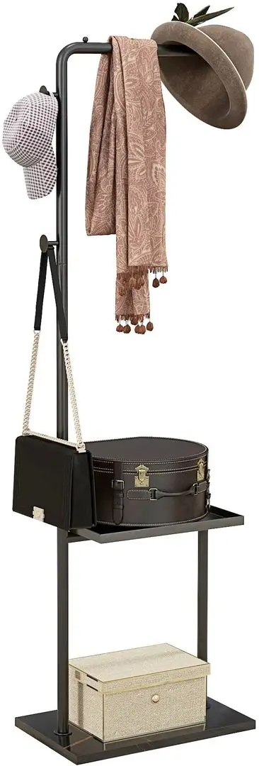 Вешалка Homcom 837-509V00BK 45x28x148 cm (Black) - 3