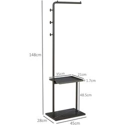 Вешалка Homcom 837-509V00BK 45x28x148 cm (Black) Thumb