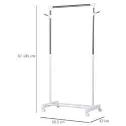 Cuier Homcom 850-116 68x42x145 cm (White/Silver) Thumb