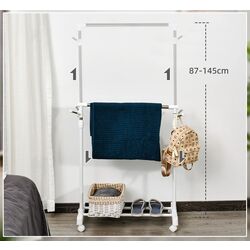 Cuier Homcom 850-116 68x42x145 cm (White/Silver) Thumb