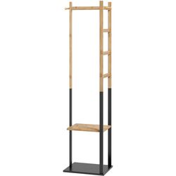 Cuier Homcom 850-310V00MX 46x28x153 cm (Black/Natural Wood) Thumb
