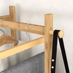 Cuier Homcom 850-310V00MX 46x28x153 cm (Black/Natural Wood) Thumb