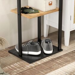 Cuier Homcom 850-310V00MX 46x28x153 cm (Black/Natural Wood) Thumb