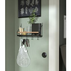 Raft-cuier Ikea Akerbruk 42x12x26 (Negru/Natur)