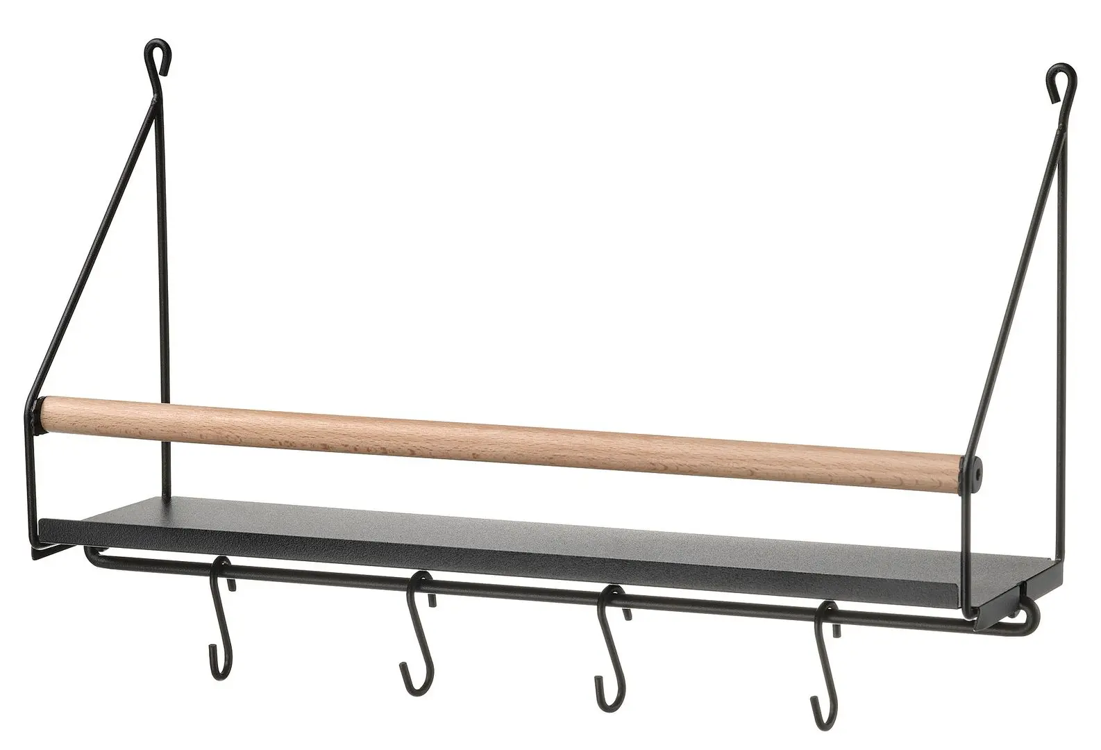 Raft-cuier Ikea Akerbruk 42x12x26 (Negru/Natur)