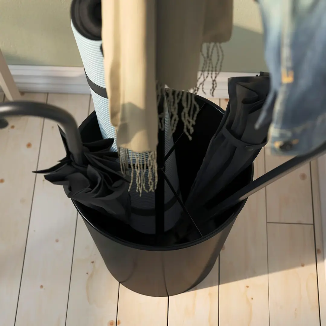 Вешалка Ikea Alganas 173x33cm (Черный)