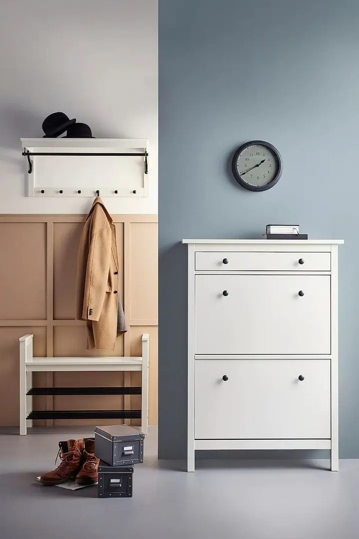 Cuier Ikea Hemnes 85cm (Alb)