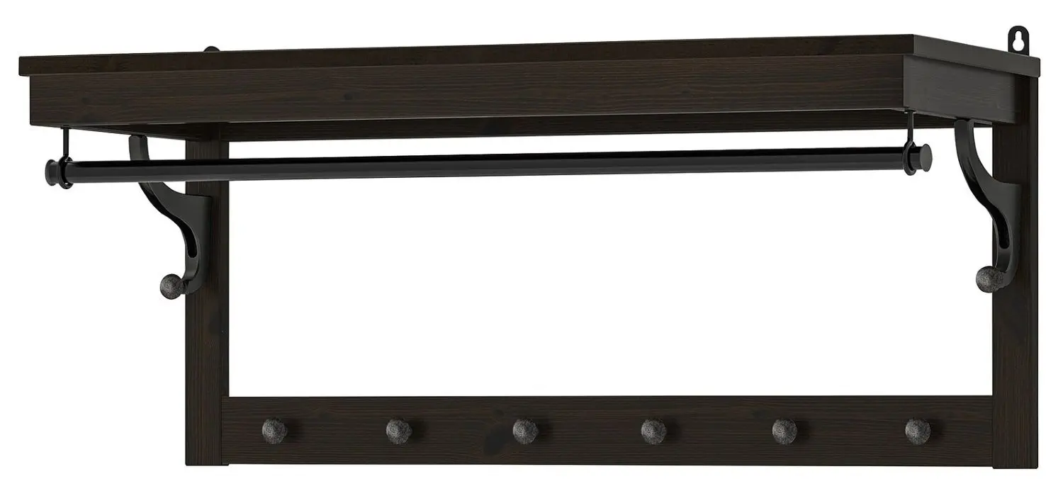 Cuier Ikea Hemnes 85cm (Negru-maro)