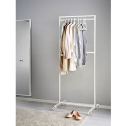Cuier Ikea Nittzon bara/roti 85x205 (Alb)