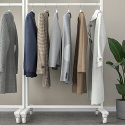 Cuier Ikea Nittzon bara/roti 85x205 (Alb) Thumb