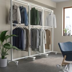 Cuier Ikea Nittzon bara/roti 85x205 (Alb) Thumb