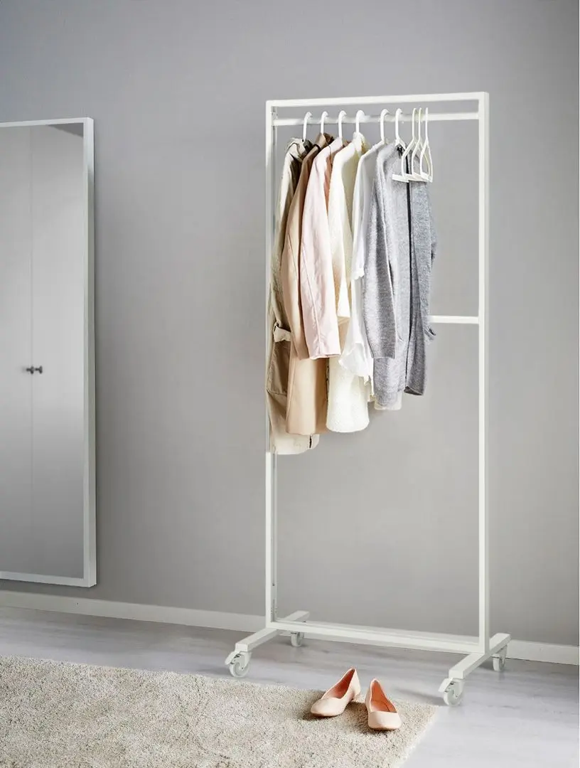 Cuier Ikea Nittzon bara/roti 85x205 (Alb)