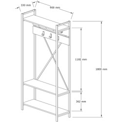 Вешалка Mirage Meble Alfa (Sapphire Oak) Thumb