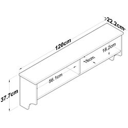 Cuier Mirage Meble P2 (White/Walnut) Thumb
