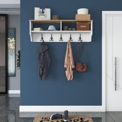 Вешалка Mirage Meble P2 (White/Walnut)