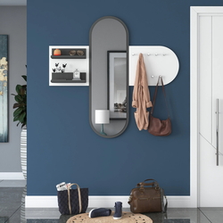 Вешалка Mirage Meble P3 (Dark Grey/White)