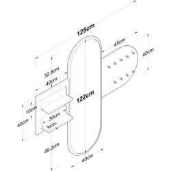 Cuier Mirage Meble P3 (Dark Grey/White) Thumb