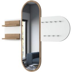 Oglinda cu cuier Mirage Meble P3 (Walnut/White) Thumb