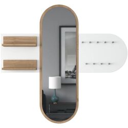 Oglinda cu cuier Mirage Meble P3 (Walnut/White) Thumb