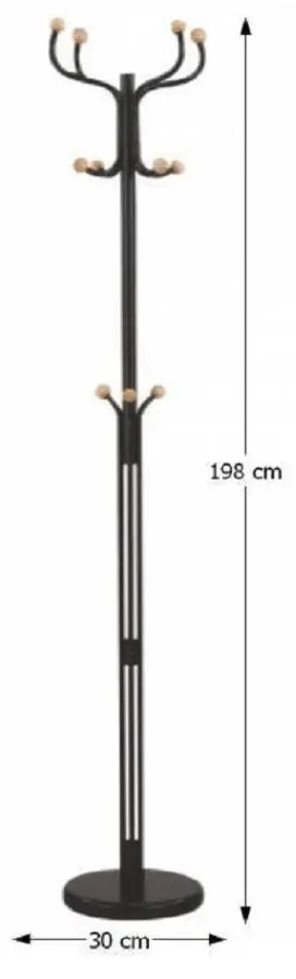 Cuier Mobhaus Vasil (Black/Natural)