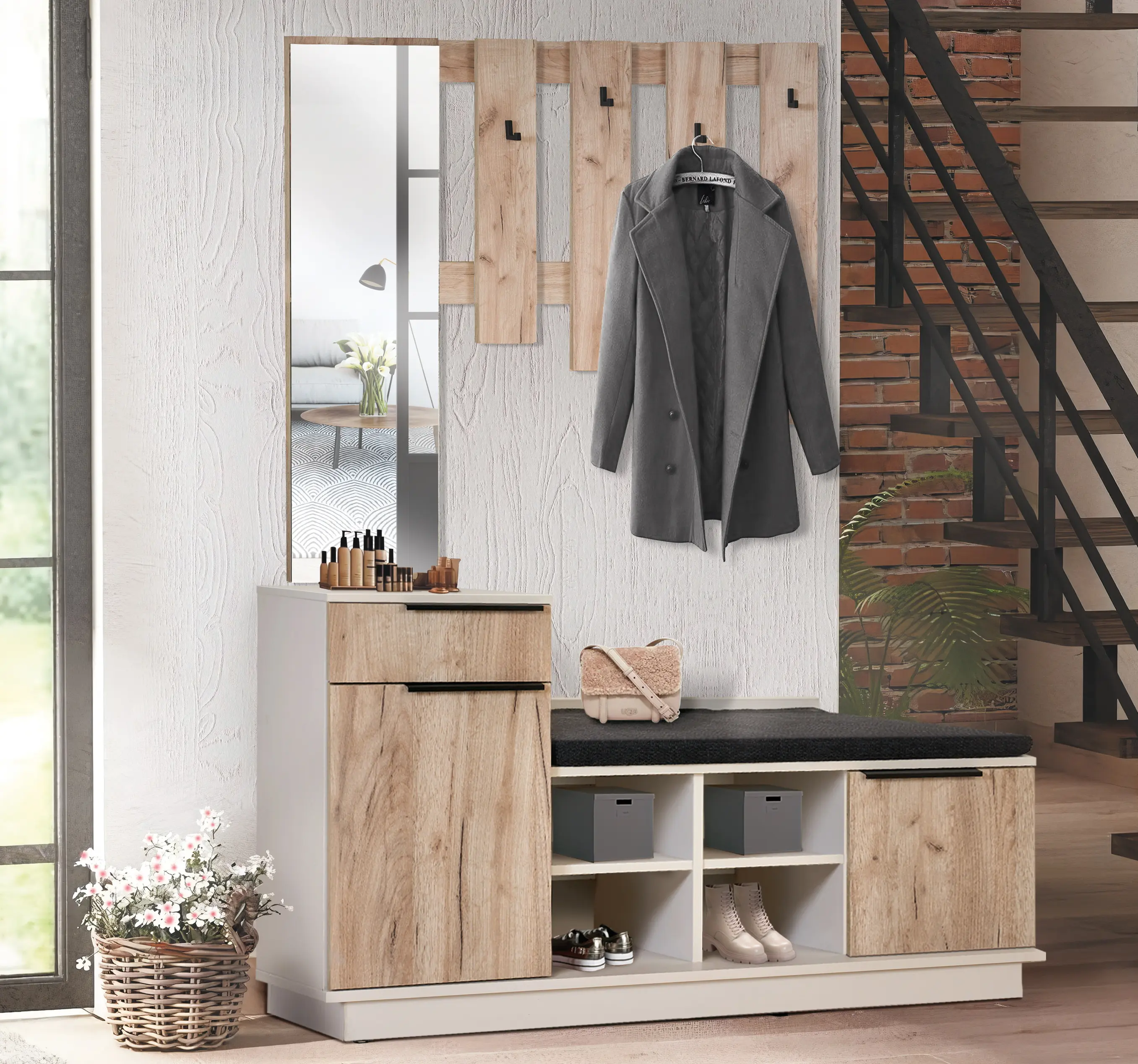 Вешалка Modern Visit New 2 120cm (Craft Oak Gray)