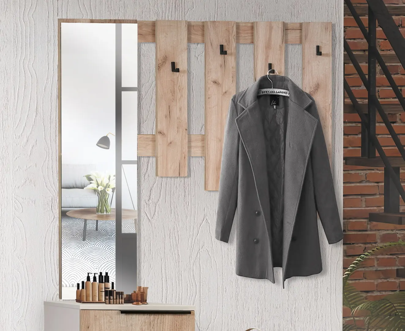Вешалка Modern Visit New 2 120cm (Craft Oak Gray)