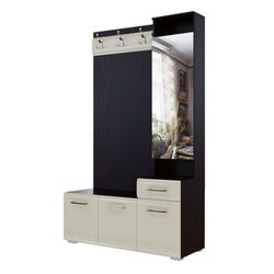 Cuier cu oglindă Просто хорошая мебель №1 1966 1.0m (Wenge Oak/Pearl)