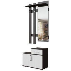 Cuier cu oglindă Просто хорошая мебель №3 0.8m (Wenge Oak/Ash Anchor Light)