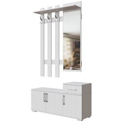 Cuier cu oglindă Просто хорошая мебель №3 1.0m (Ash Anchor Light)