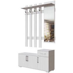 Cuier cu oglindă Просто хорошая мебель №3 1.2m (Ash Anchor Light)