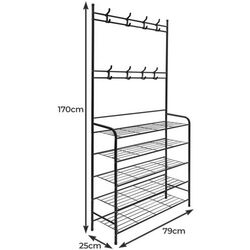 Cuier cu rafturi pentru incaltaminte Ruhhy W19171 (Black) Thumb