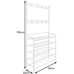 Cuier cu rafturi pentru incaltaminte Ruhhy W19172 (White) Thumb