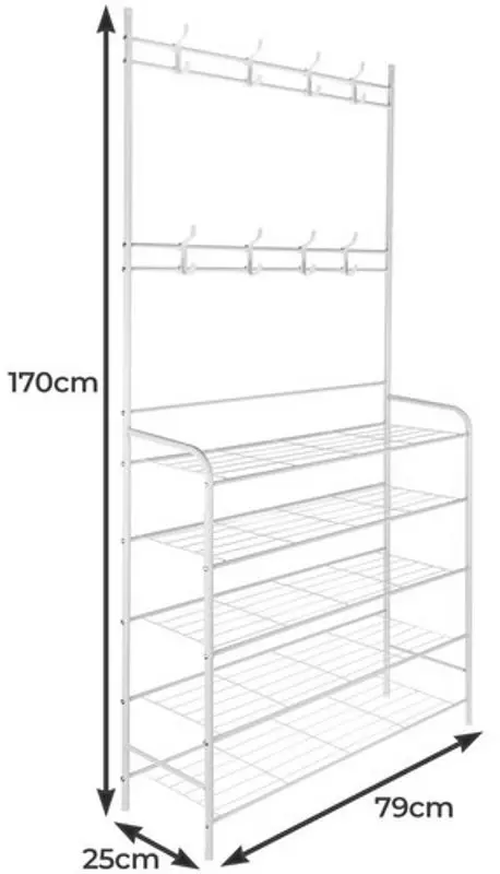 Cuier cu rafturi pentru incaltaminte Ruhhy W19172 (White)