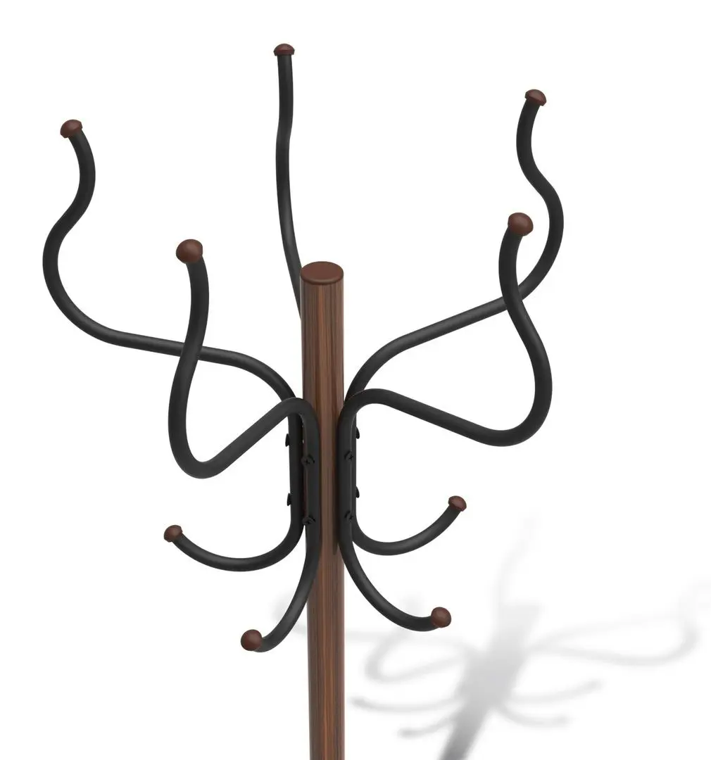 Вешалка напольная Sheffilton SHT-CR300 В1-47 (Black/Dark Walnut) - 2