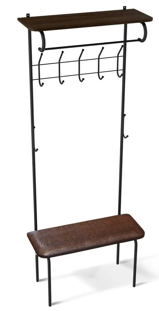 Cuier de podea Sheffilton SHT-HW1-S (Black/Wenge)