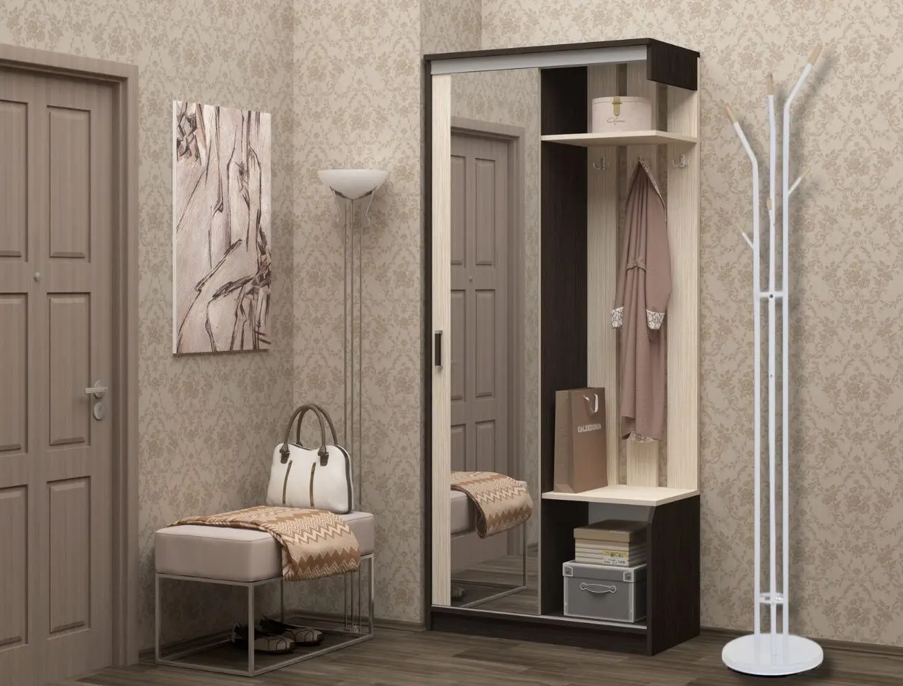 Cuier Signal Sander (White/Beech)