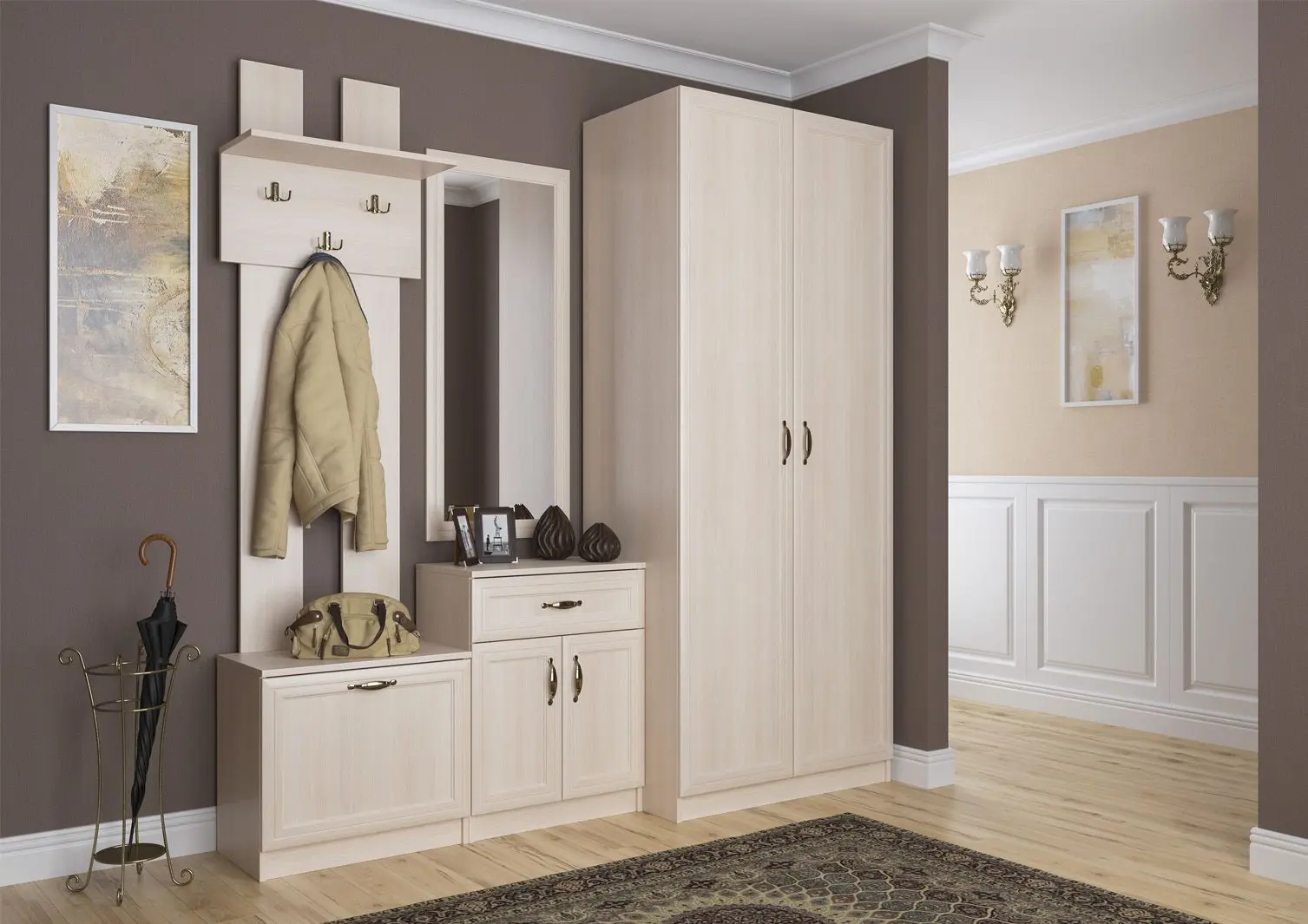 Cuier cu pantofar SV-Mebel Vega Seriya №2 ВМ-24 (Pine Karelia) - 3