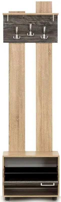 Cuier cu pantofar SV-mebel Vizit-1 (Sonoma Oak/Jackson Pine) - 5